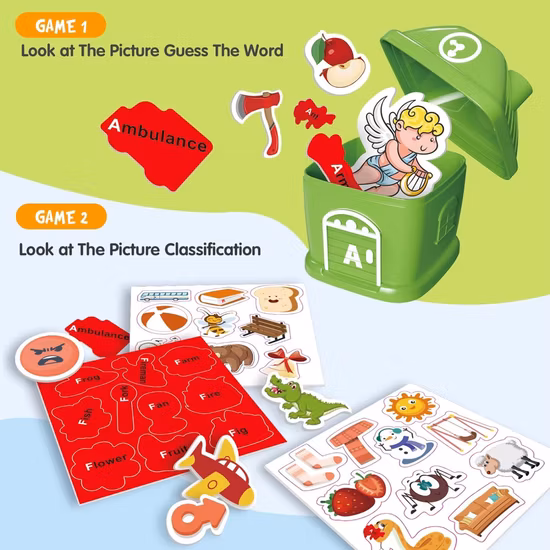 Toddler Learning Flash Card Set - Educational Toys for Kids
