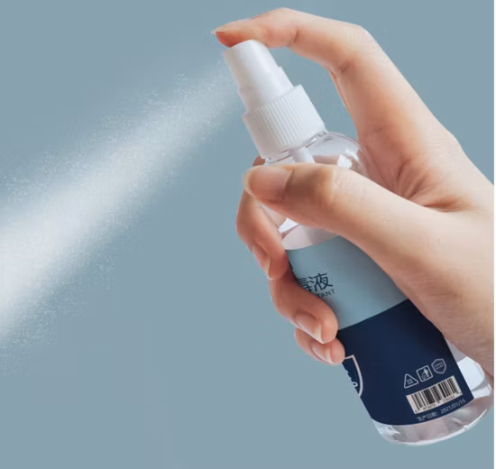 OEM Logo 100ml 75% Alcohol Spray Antibacterial Liquid Disinfectant Alcohol Hand Sanitizer Spray